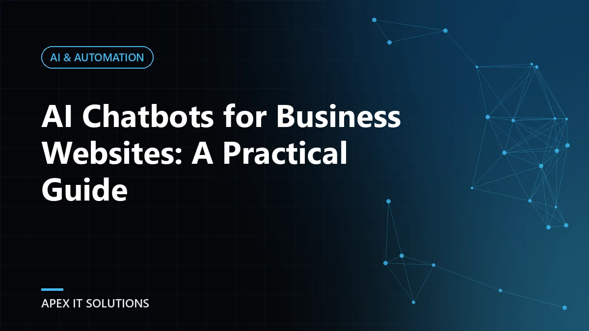 AI assistant chat window answering a customer question on a business website