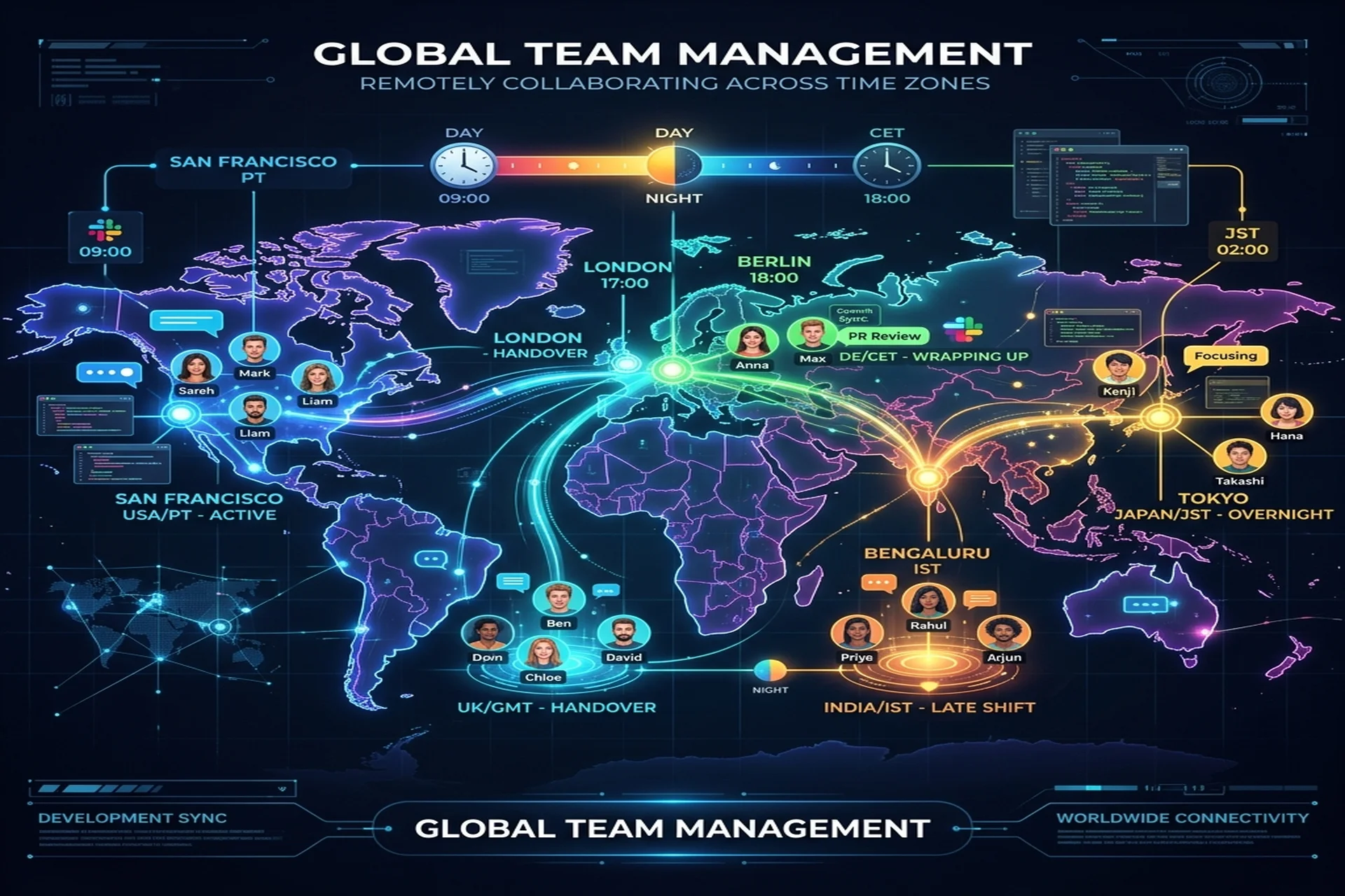 Managing a Remote Development Team Across Time Zones visual