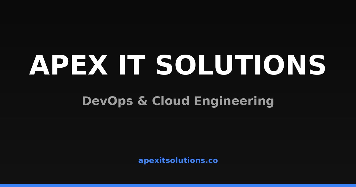 DevOps Solutions | Enterprise DevOps & Cloud Infrastructure | Apex IT ...